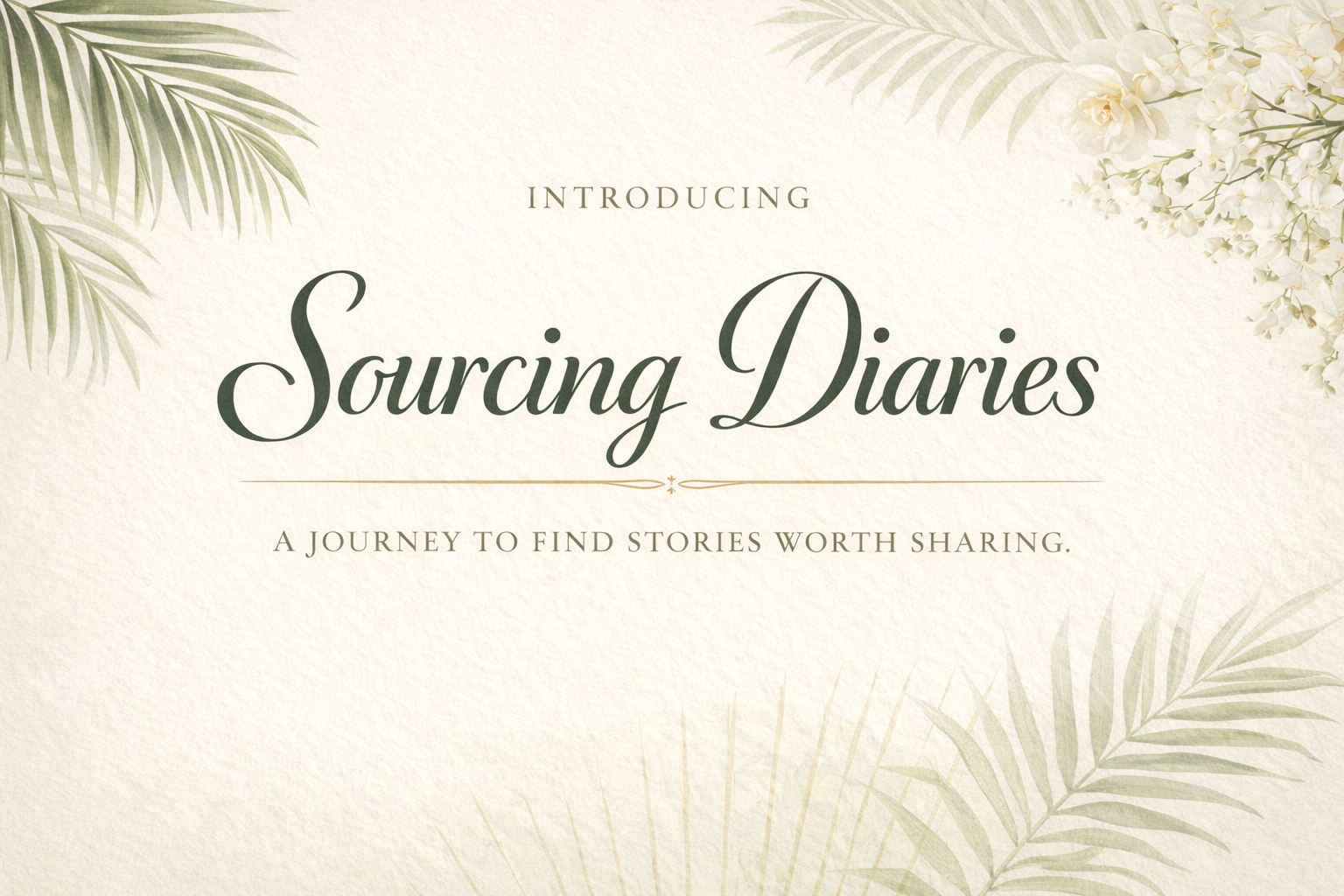 Introducing: Sourcing Diaries