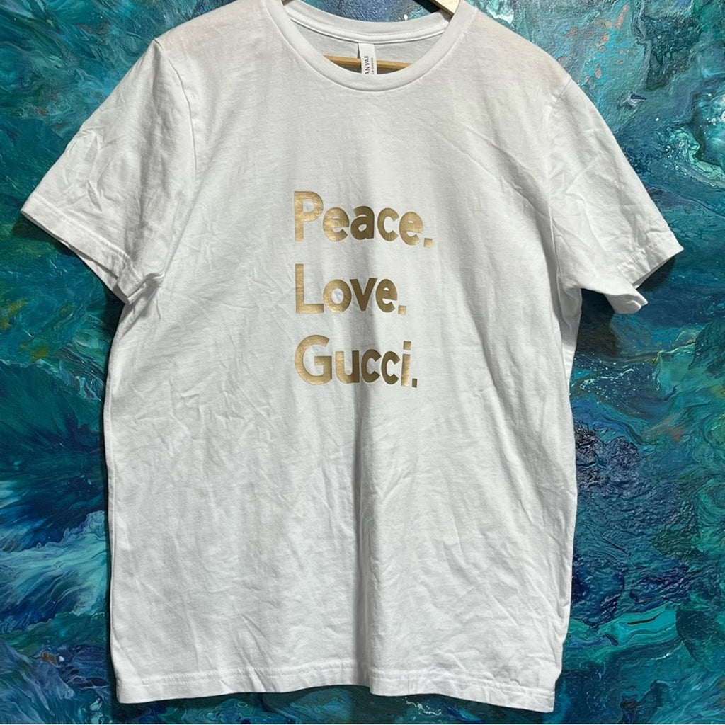 Peace love and luxury tee
