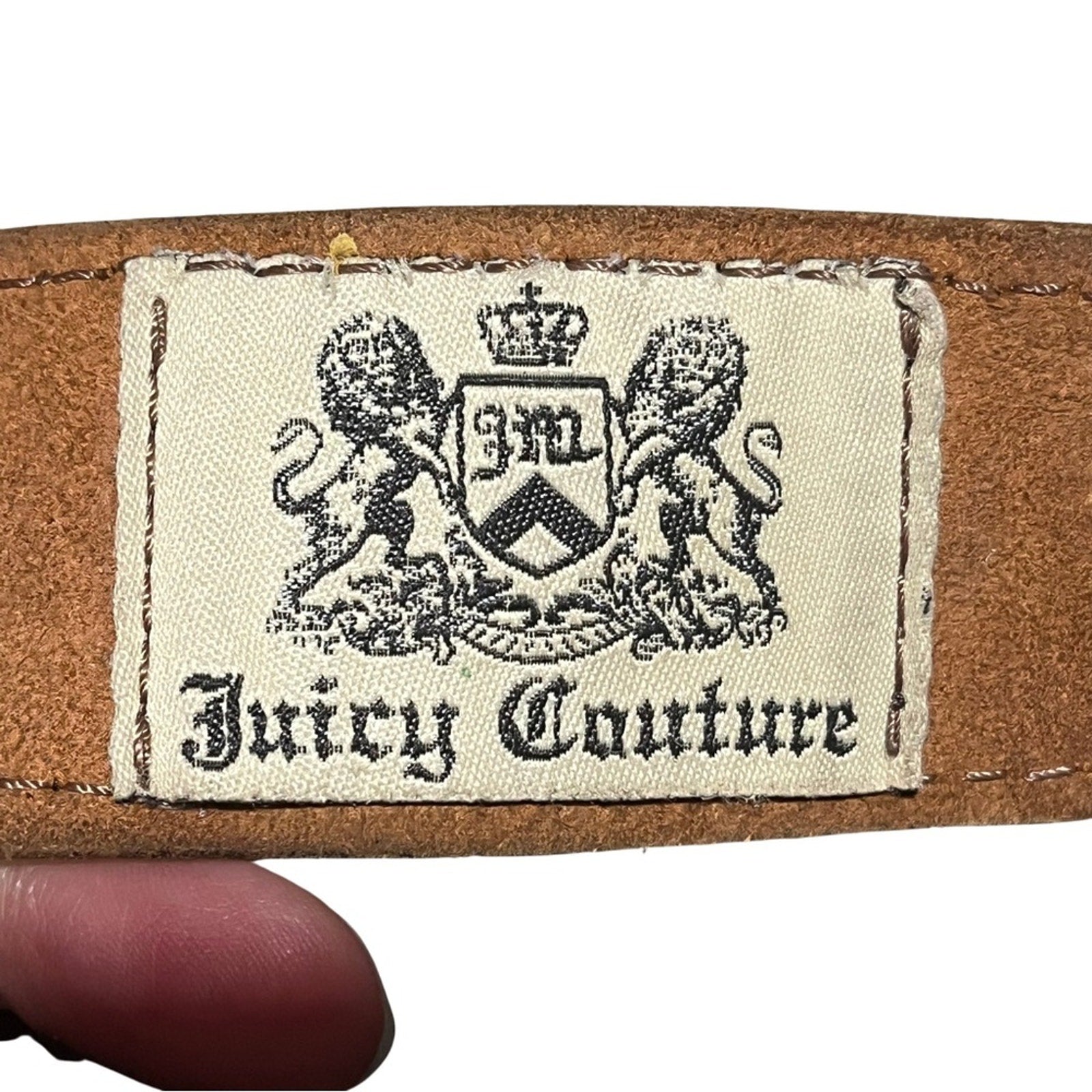 Juicy Couture Y2K Vintage  Brown Leather Belt