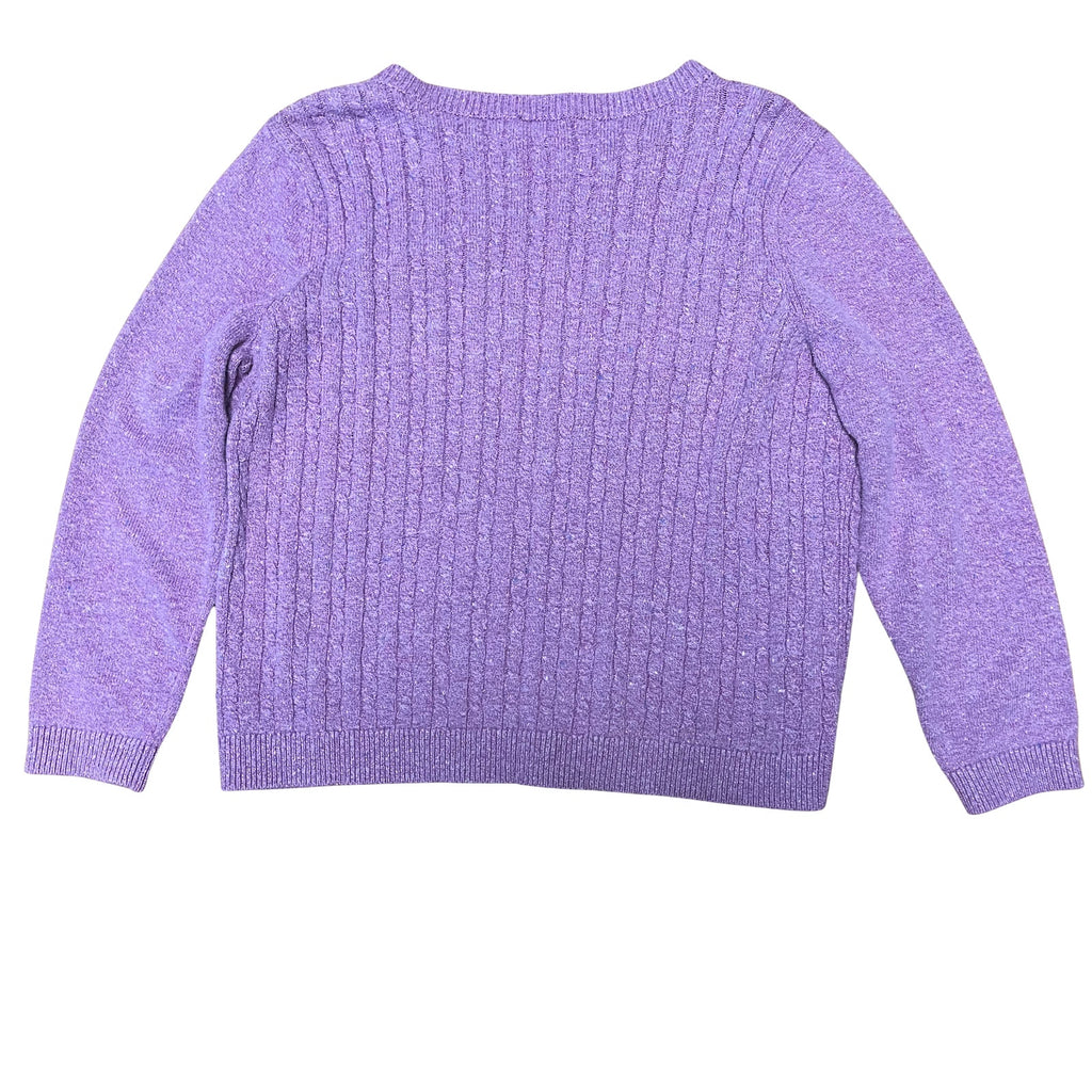 Talbots Purple Cable Knit Sweater