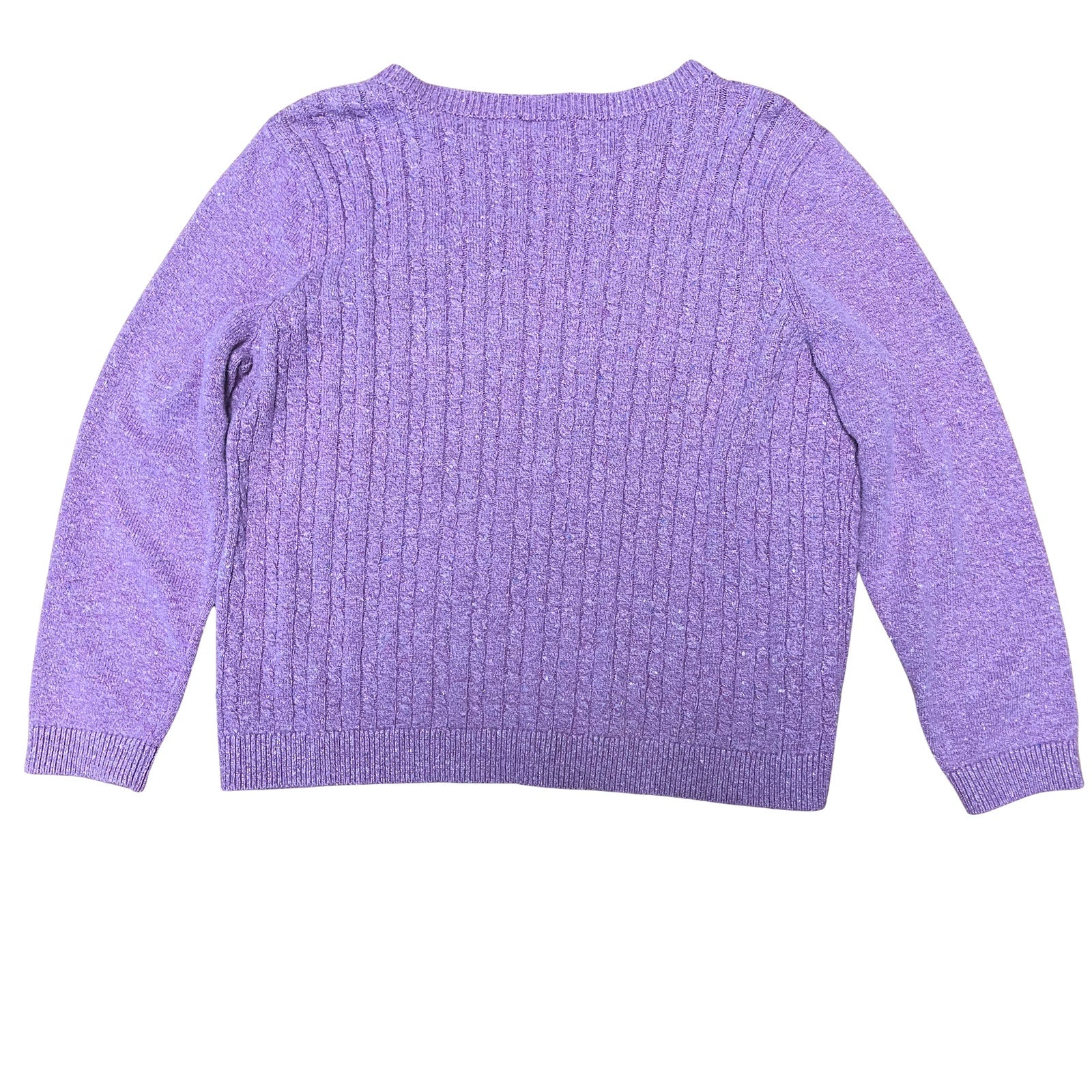 Talbots Purple Cable Knit Sweater