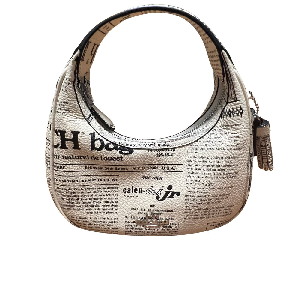 New Coach Carmen Mini Crossbody Bag With Newspaper Print
