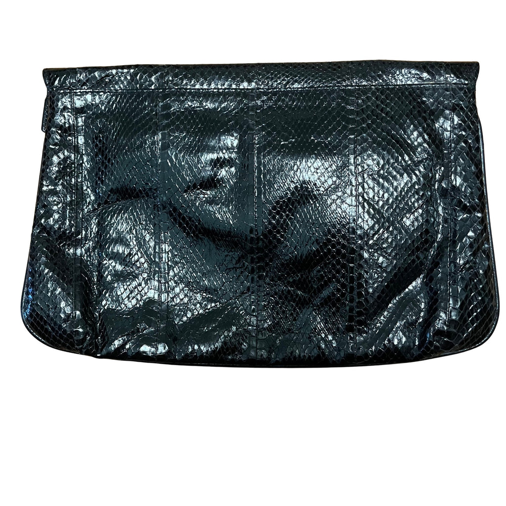 J. Renee Black Flower Clutch