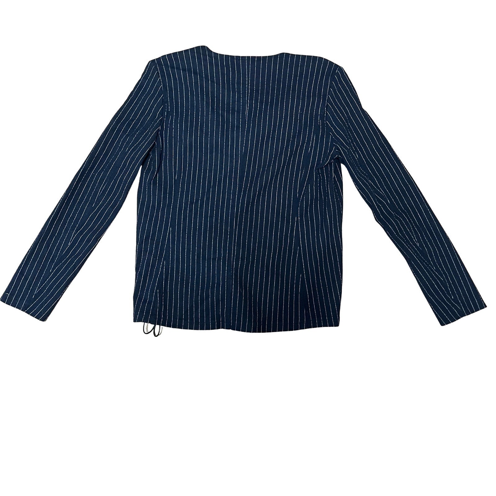 Blank NYC Asymmetric Pin Stripe Blazer