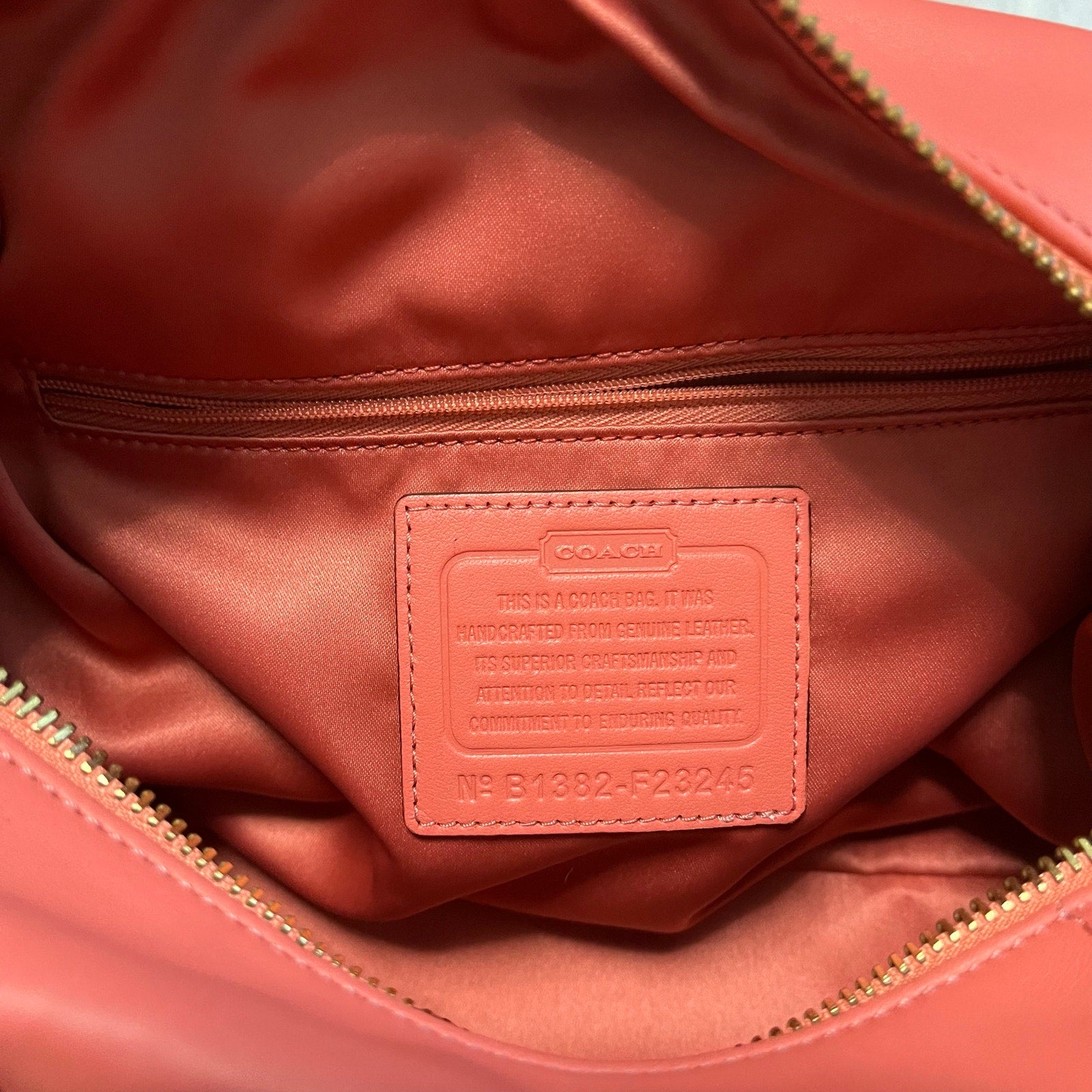 2013 Coach Ashley Coral Shoulder Bag