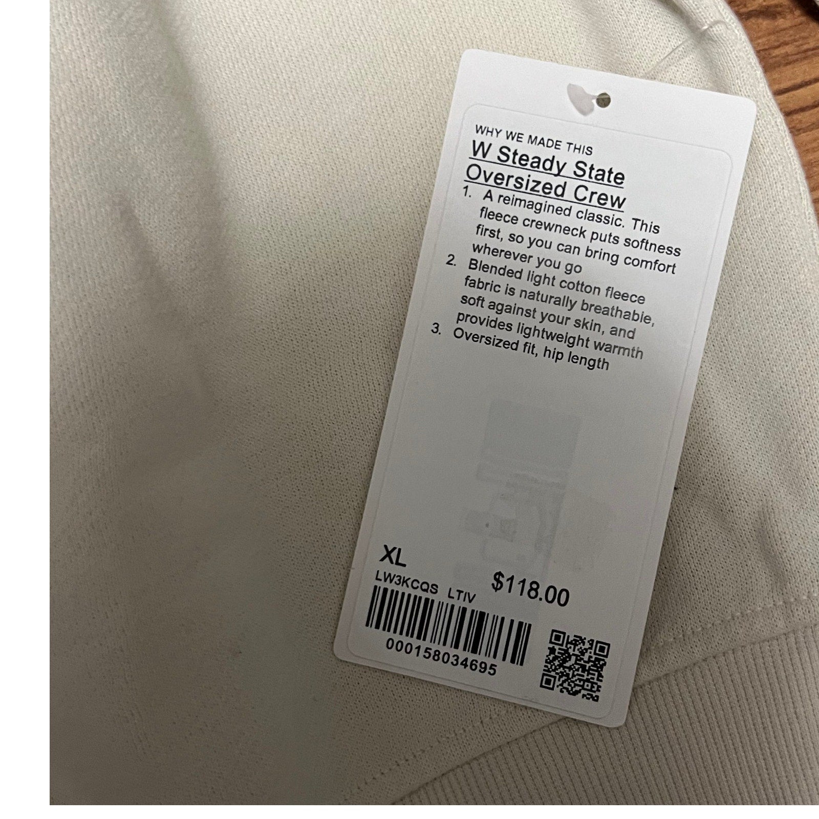 Lululemon W Steady State Oversized Crew