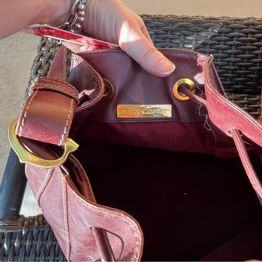 Cartier Seau Leather Bucket Bag