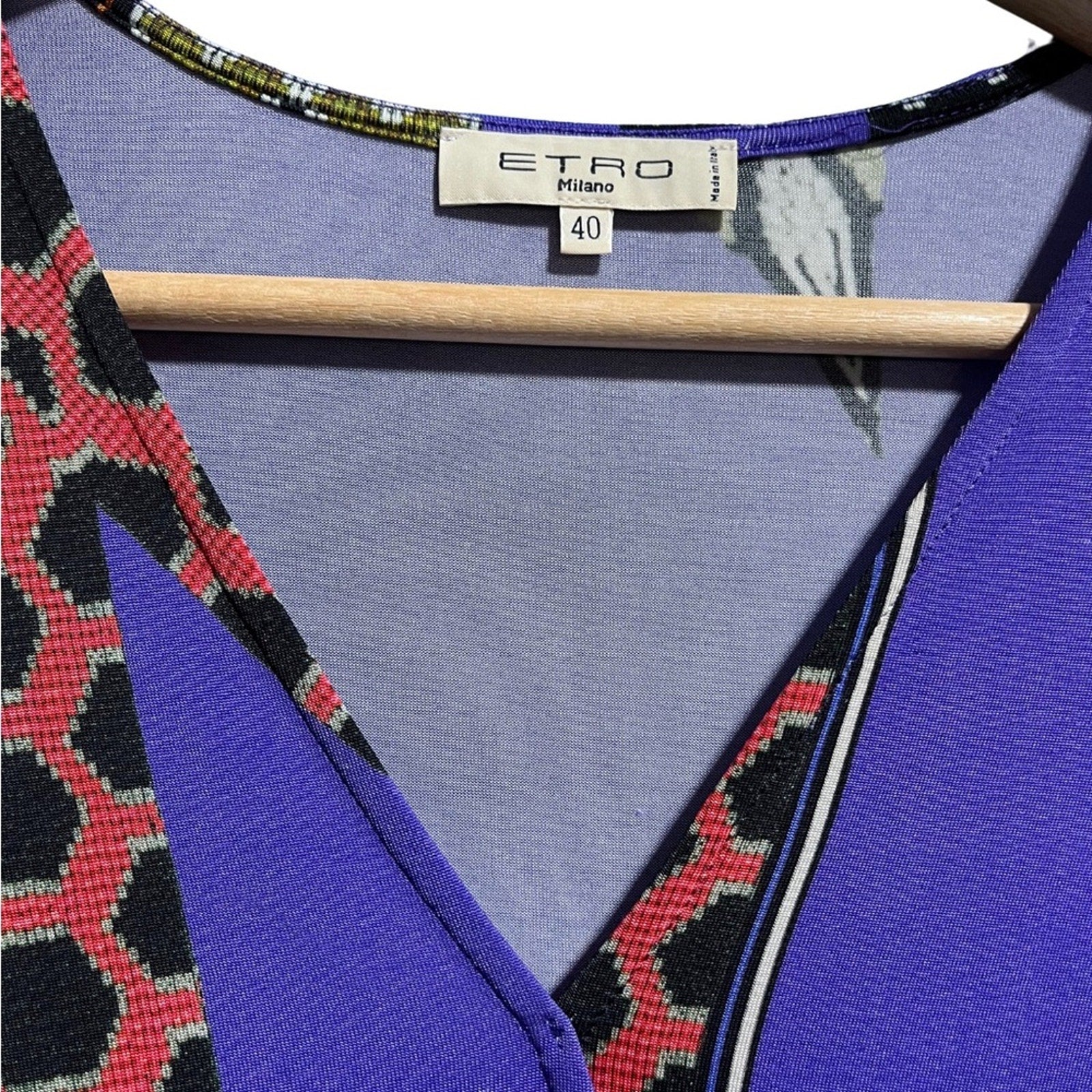 Etro Purple and Red Patterned Dress