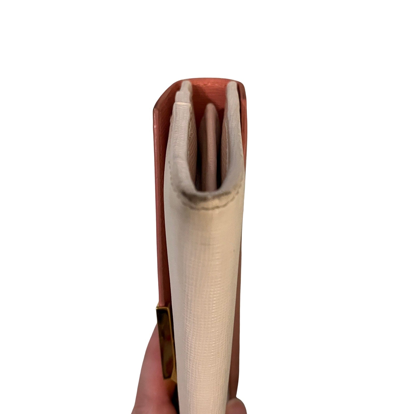 Fendi 2Jours White and Pink Wallet with box