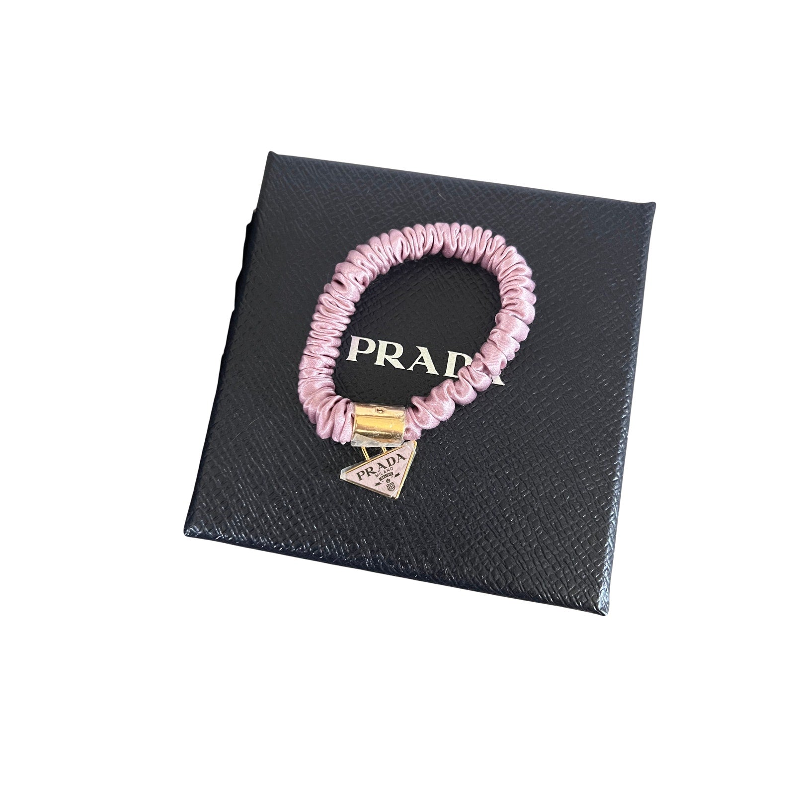 Prada Logo-Charm Hair Tie Set NEW