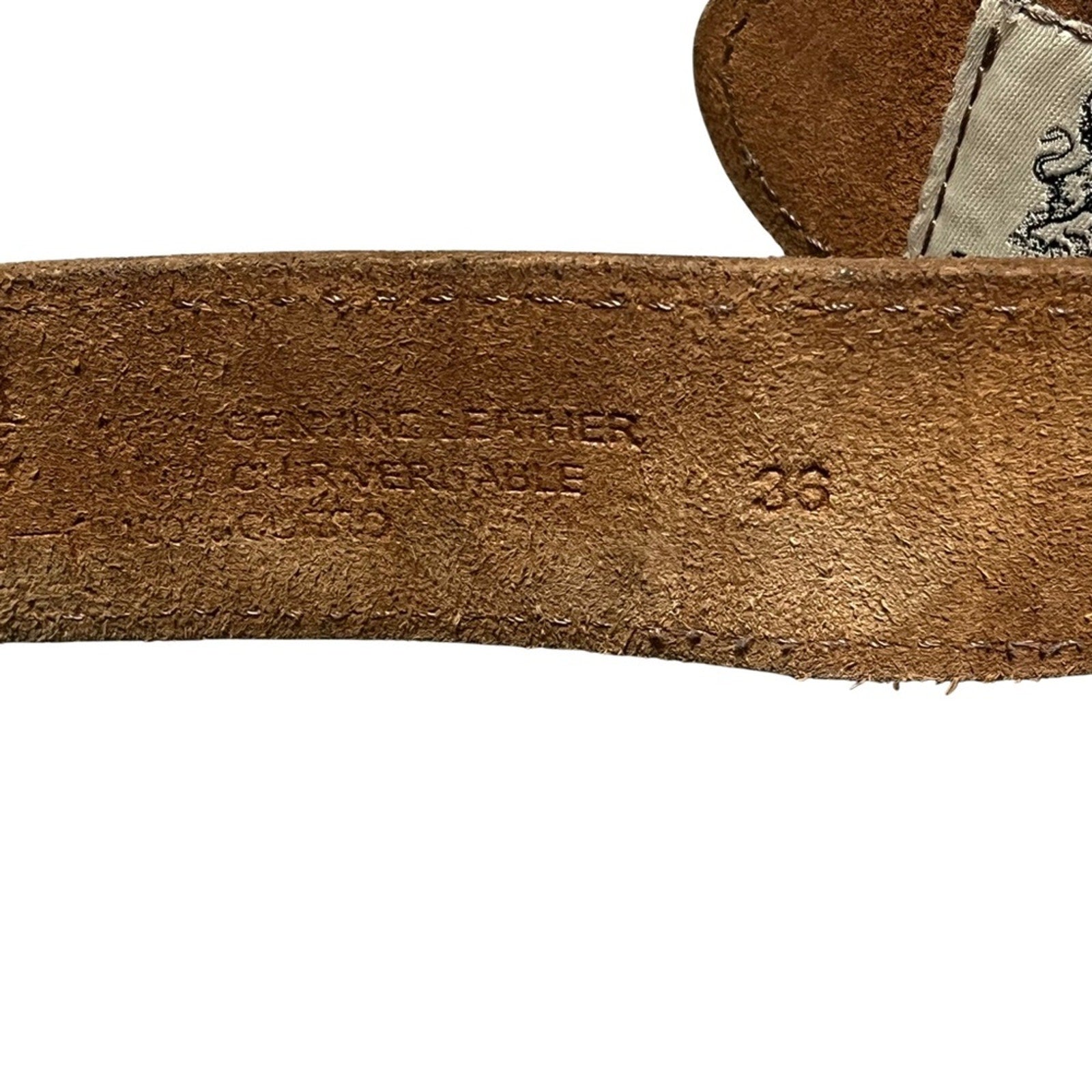 Juicy Couture Y2K Vintage  Brown Leather Belt