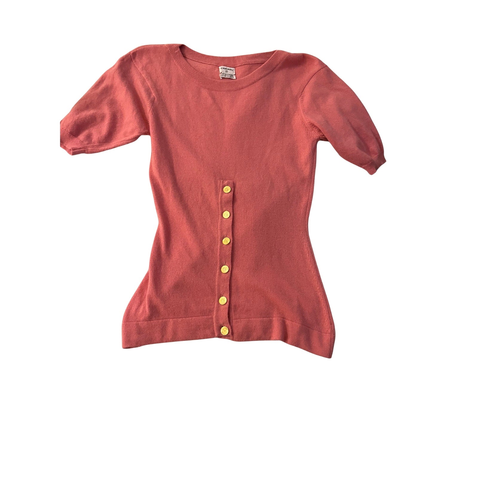 Chanel Cashmere Short Sleeve Sweater