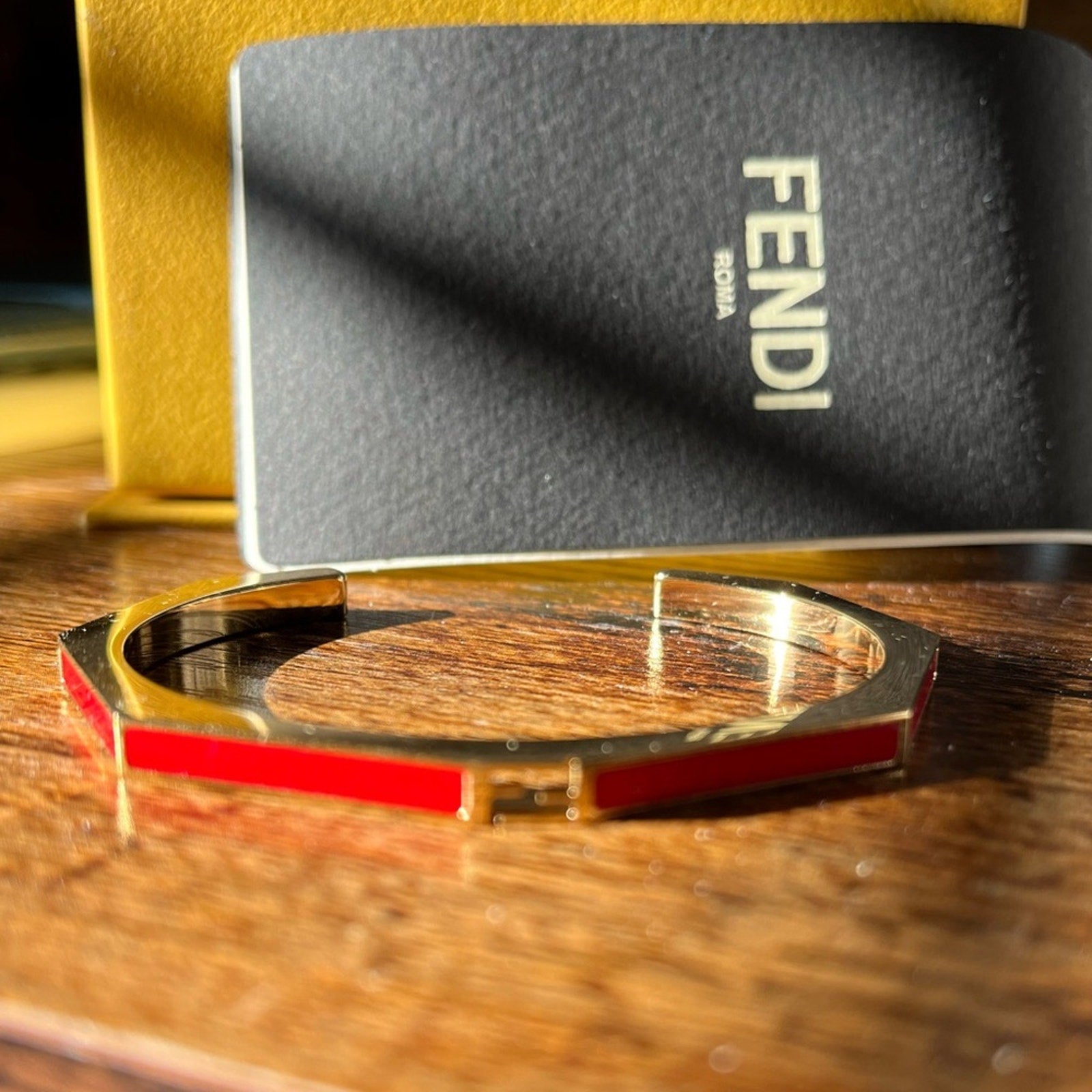 Fendi Red and Gold Bangle