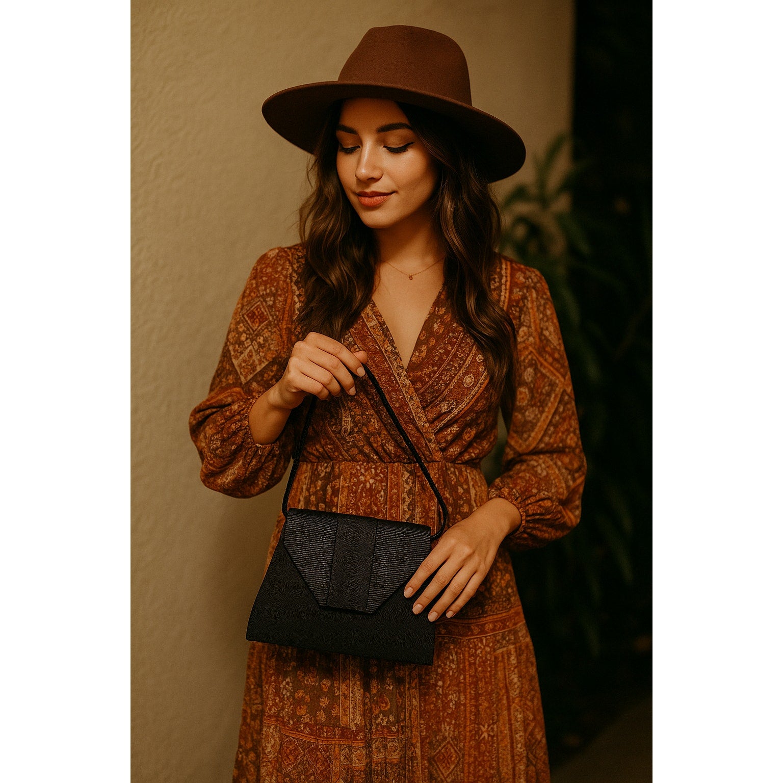 Whiting and Davis Black Evening Bag