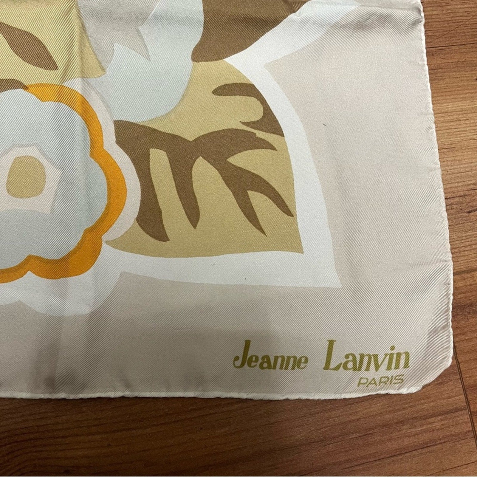 Jeanne Lanvin Floral Silk Scarf