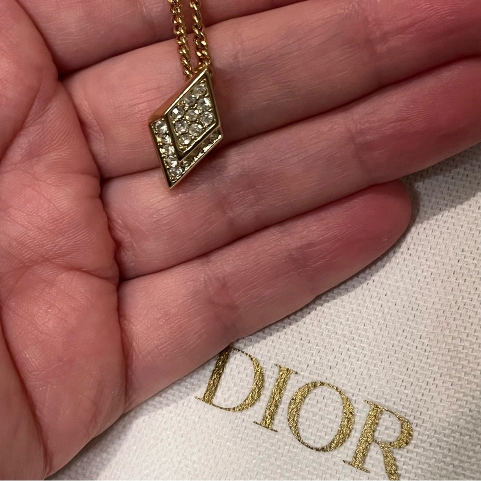 Dior Gold Necklace with Pendant
