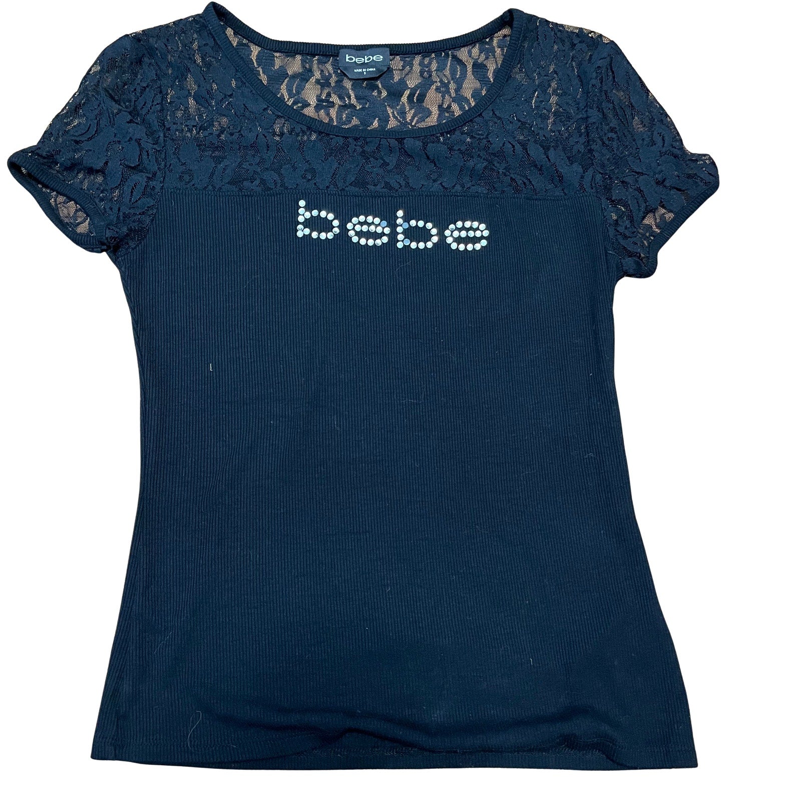 Bebe Y2K Black T shirt
