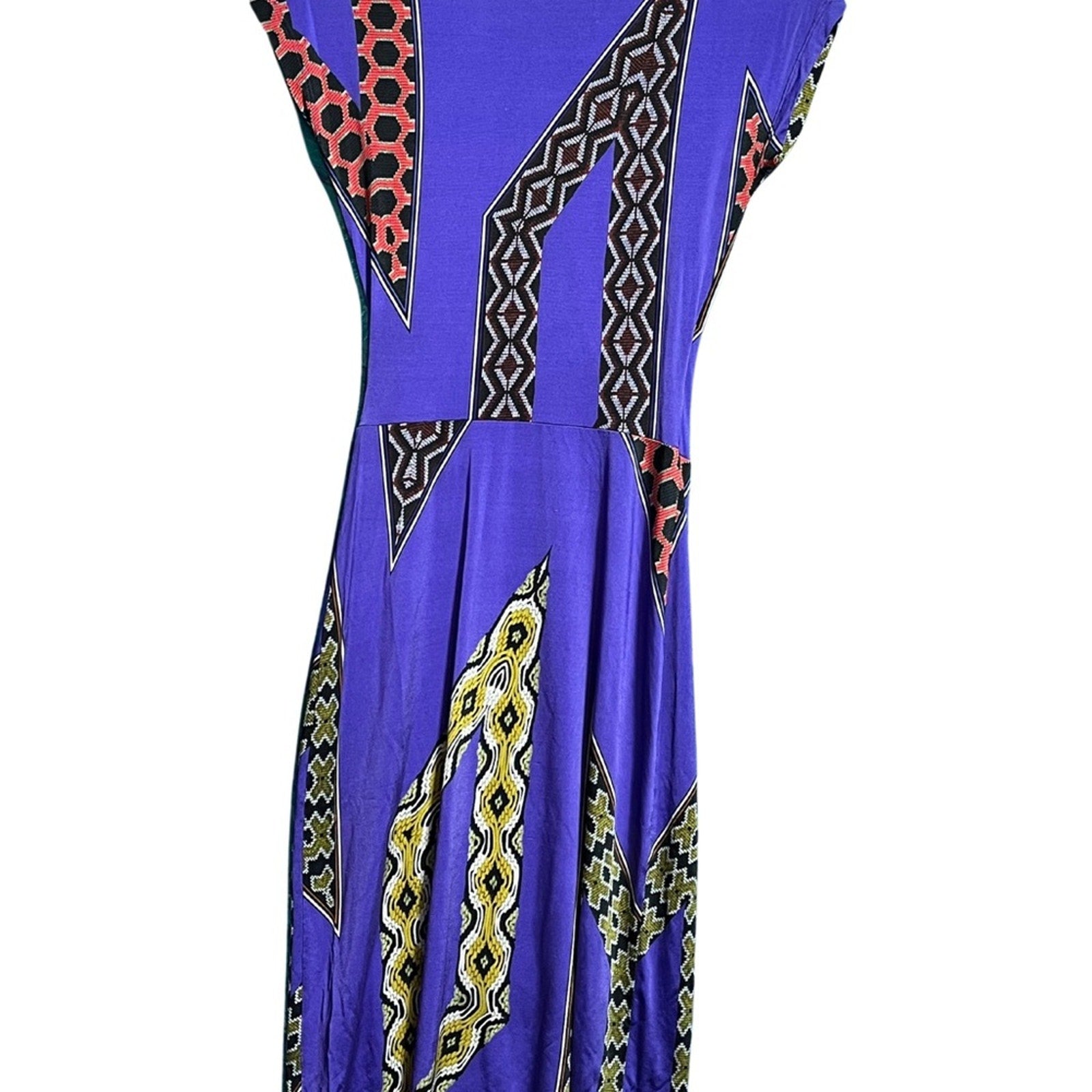 Etro Purple and Red Patterned Dress