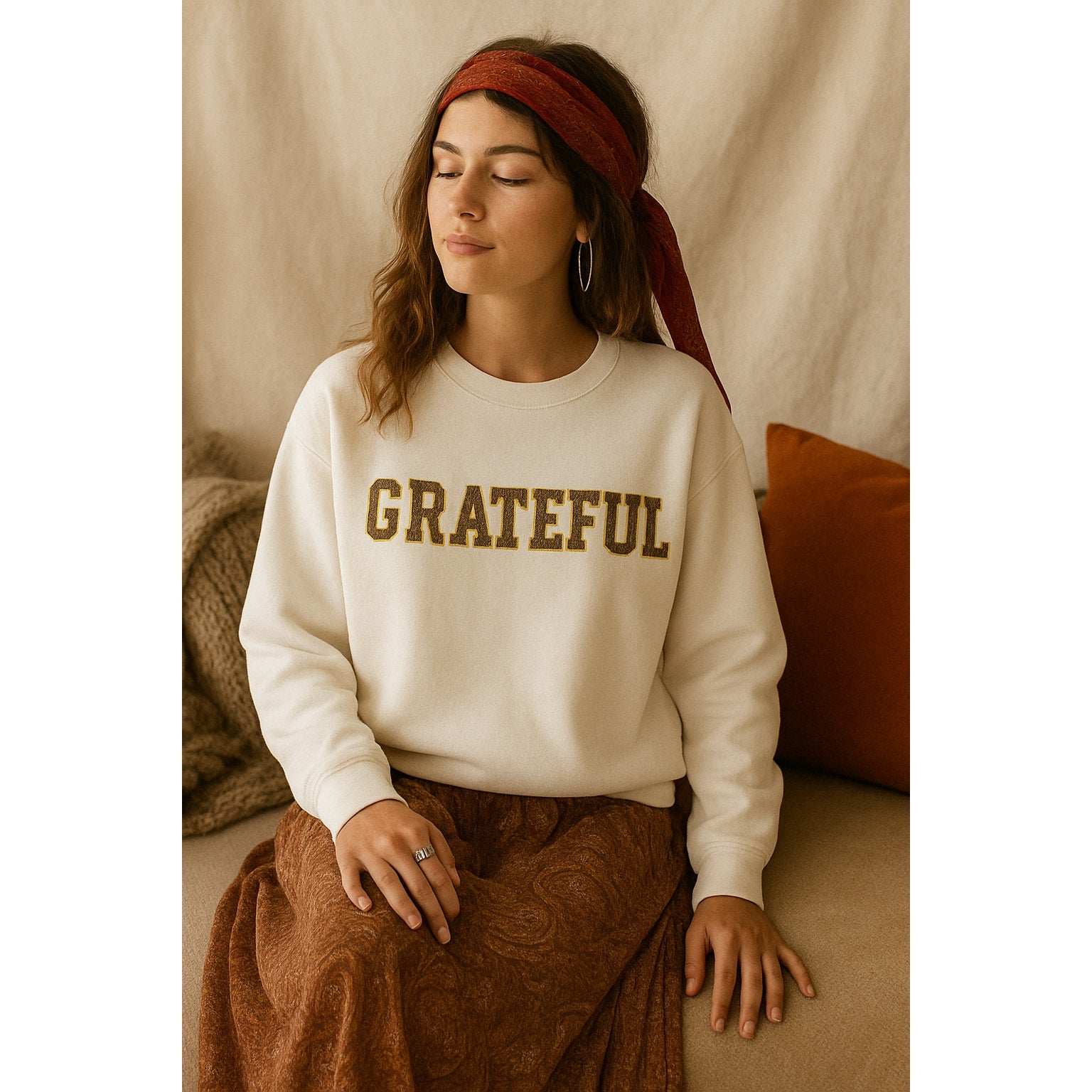 GRATEFUL Varsity Letter Sweatshirt