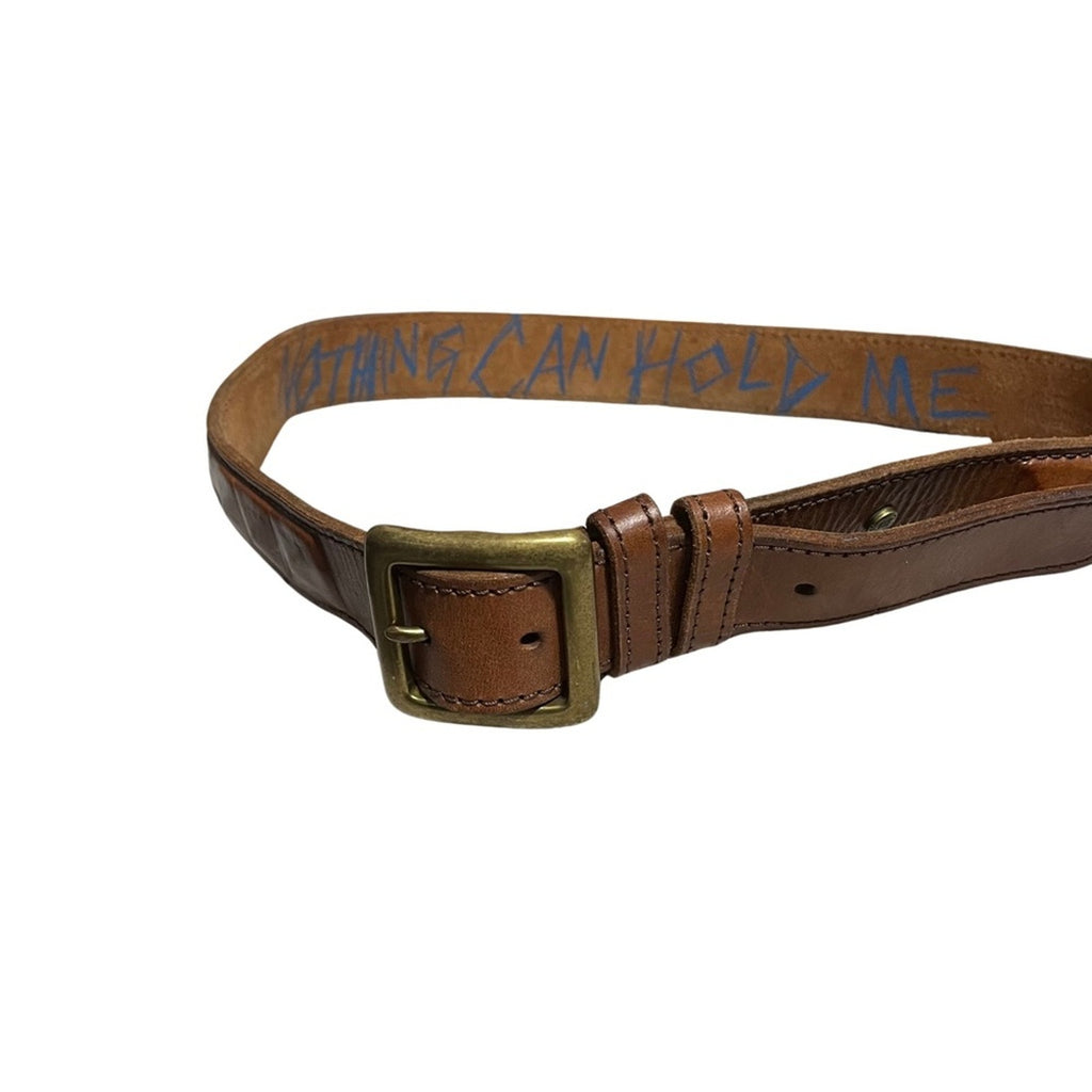 Juicy Couture Y2K Vintage  Brown Leather Belt