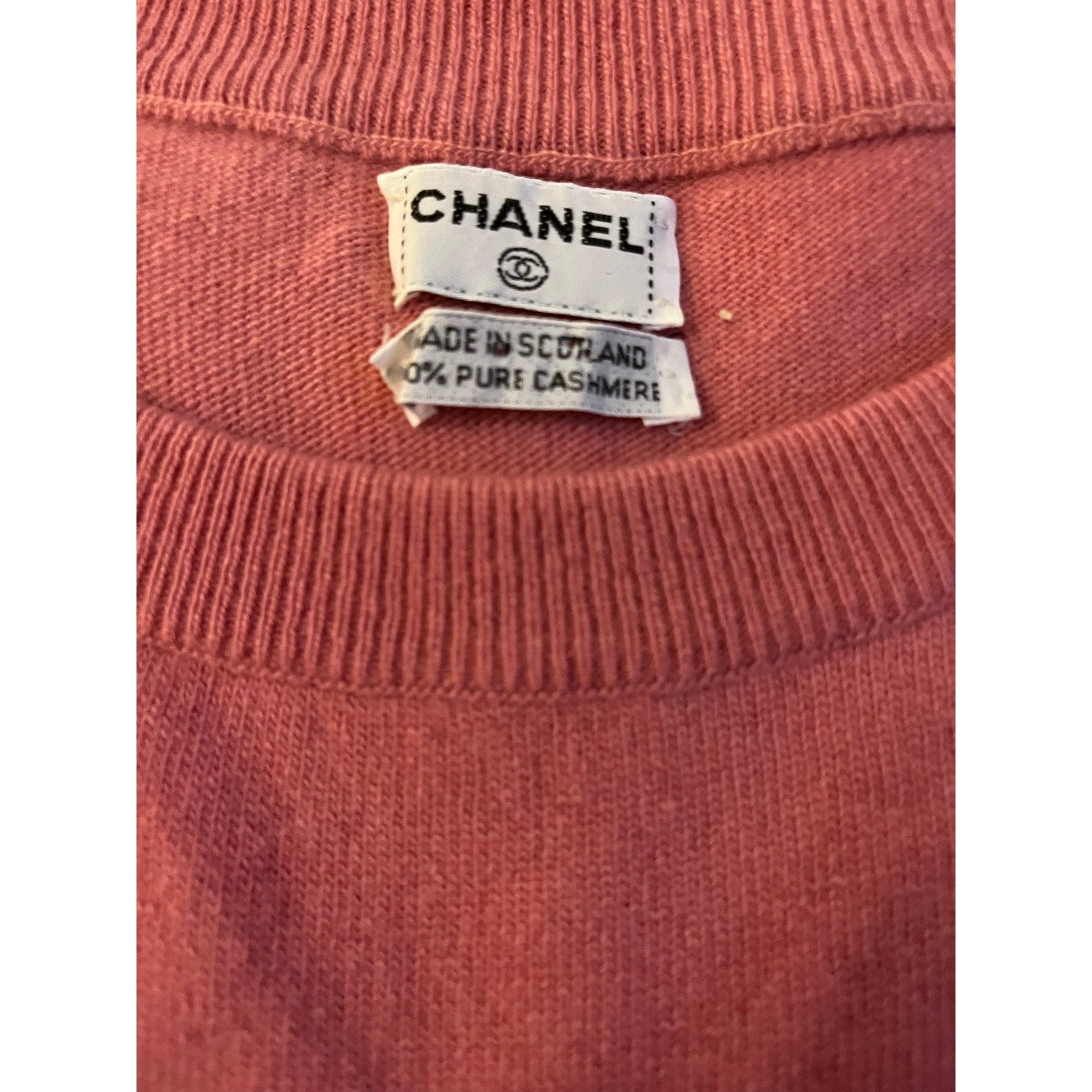 Chanel Cashmere Short Sleeve Sweater