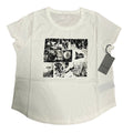 Zadig & Voltaire Graphic Photo Print T Shirt White Large Paris Designer Cotton Tee