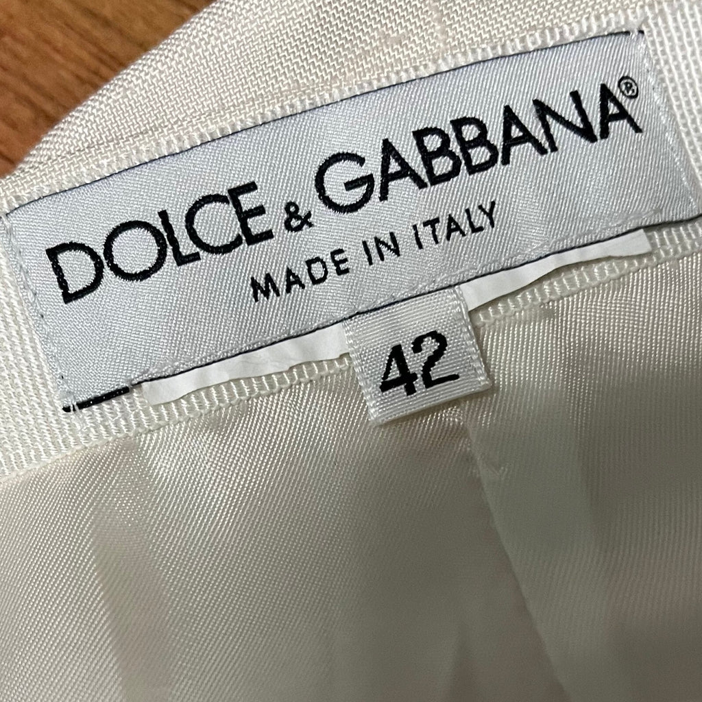 Vintage Dolce and Gabbana White Skirt