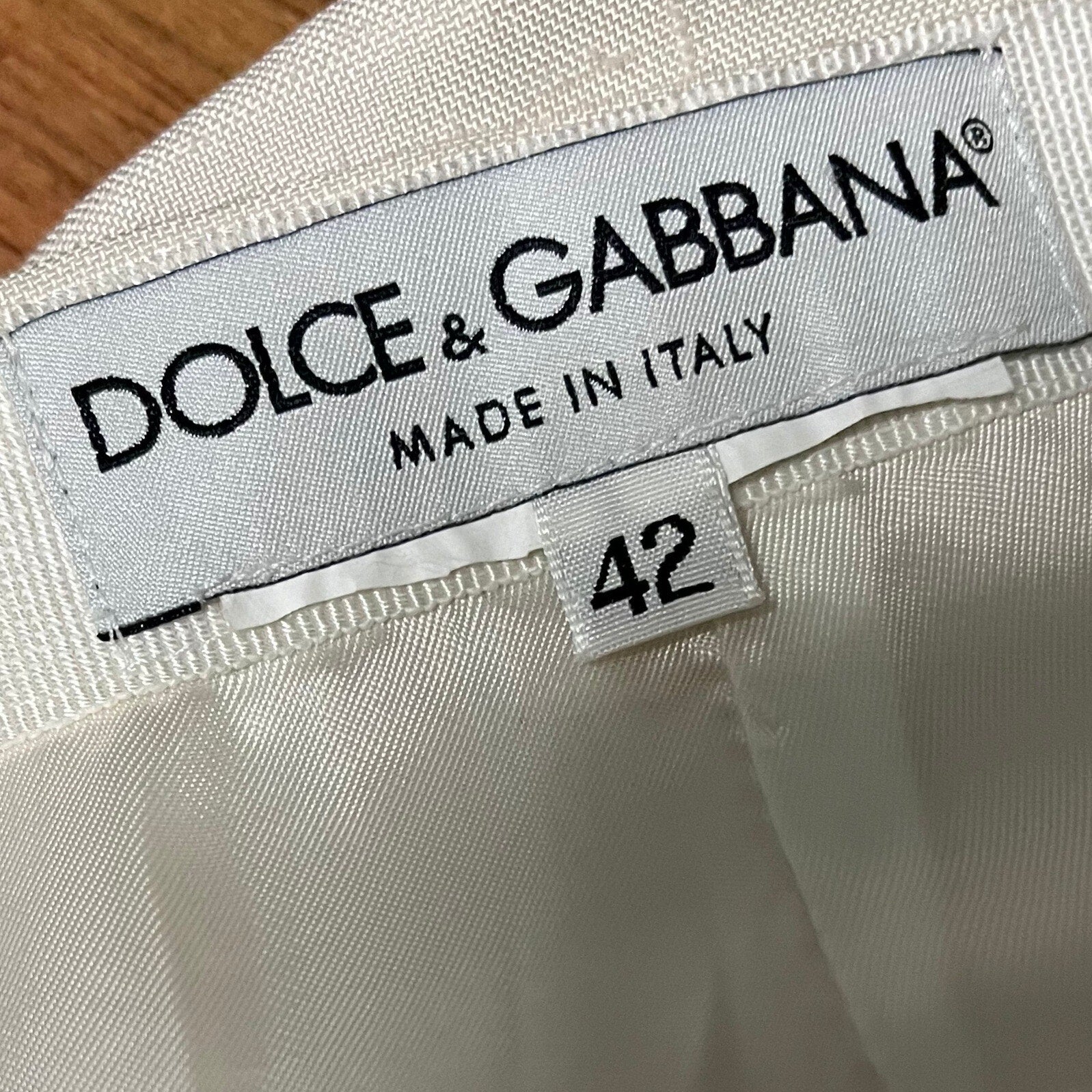 Vintage Dolce and Gabbana White Skirt