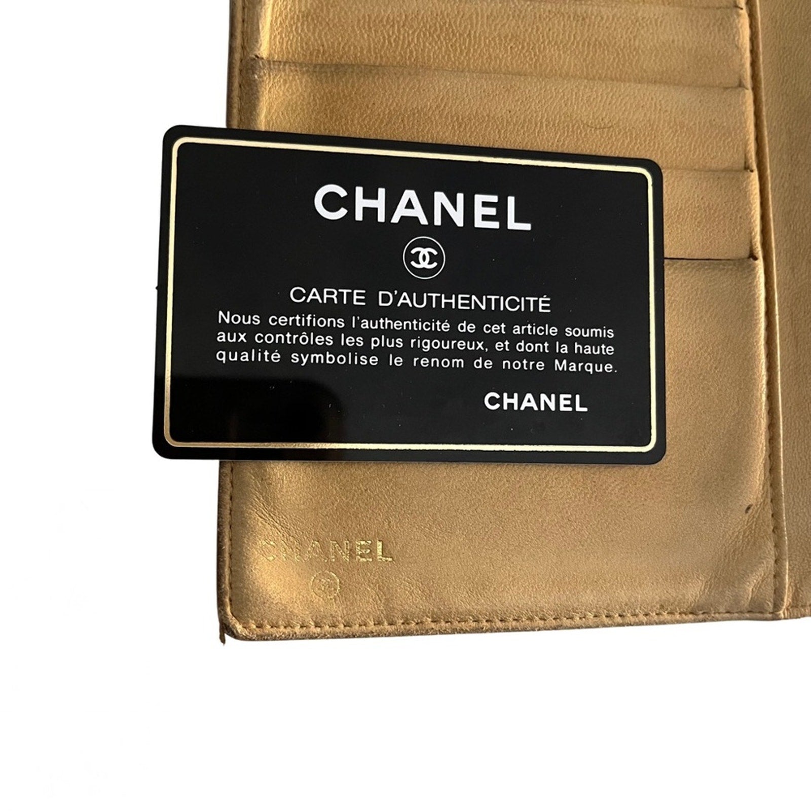 Chanel Camel Bifold Leather Wallet