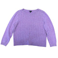 Talbots Purple Cable Knit Sweater