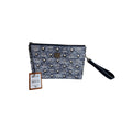 MCM Aren Denim Monogram Flat Pouch NWT
