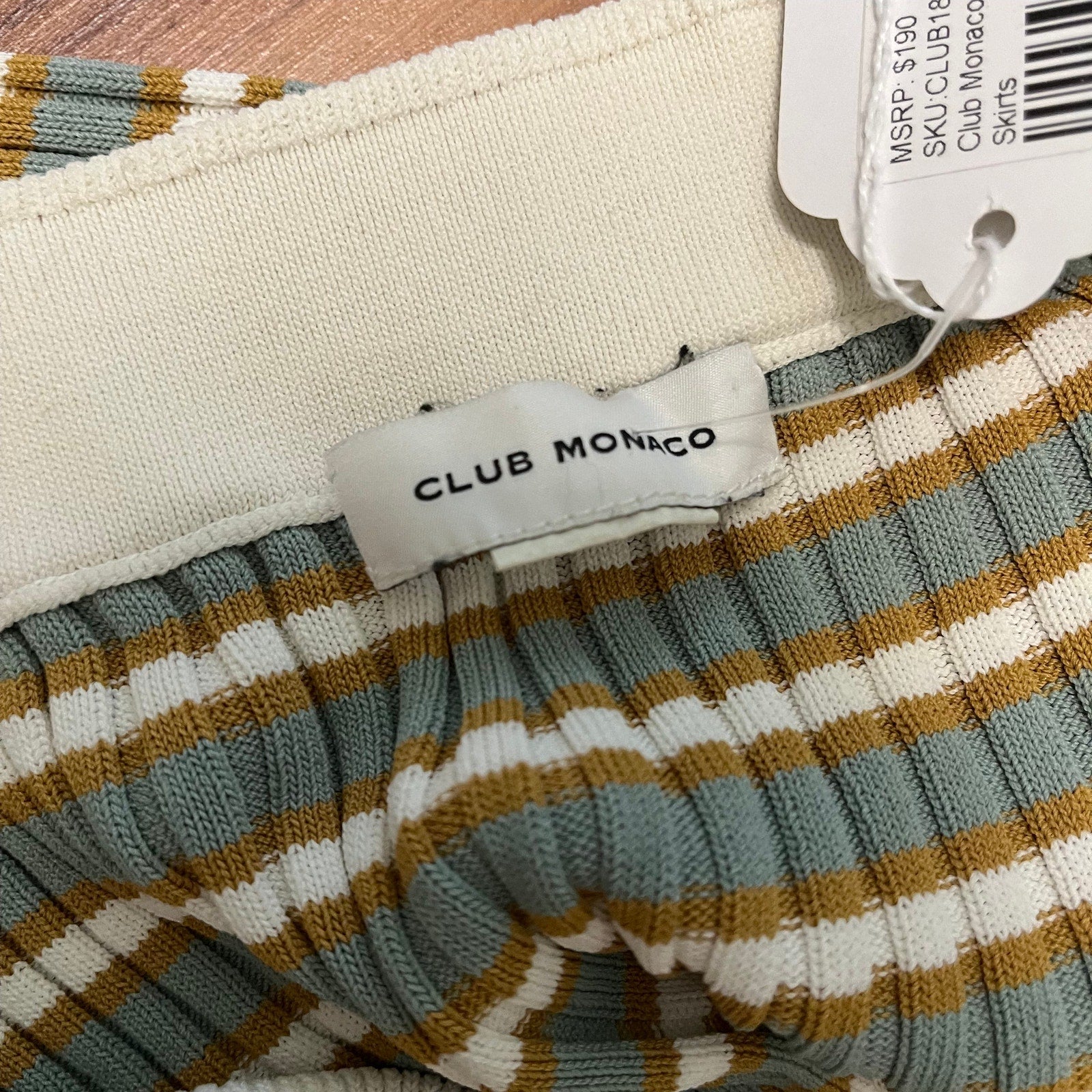Club Monaco Ribbed Stripe Skirt