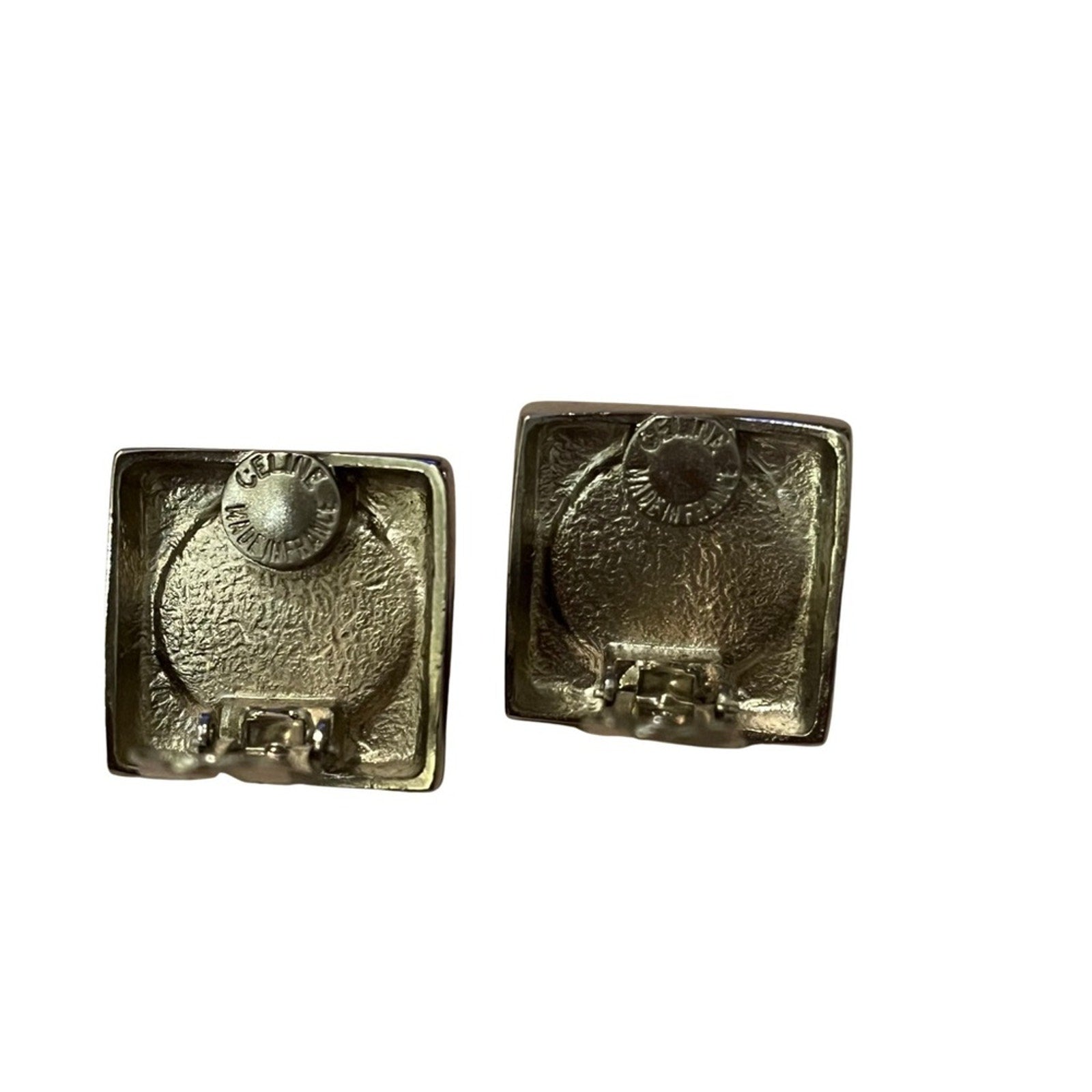 Celine Square Clip On Earrings