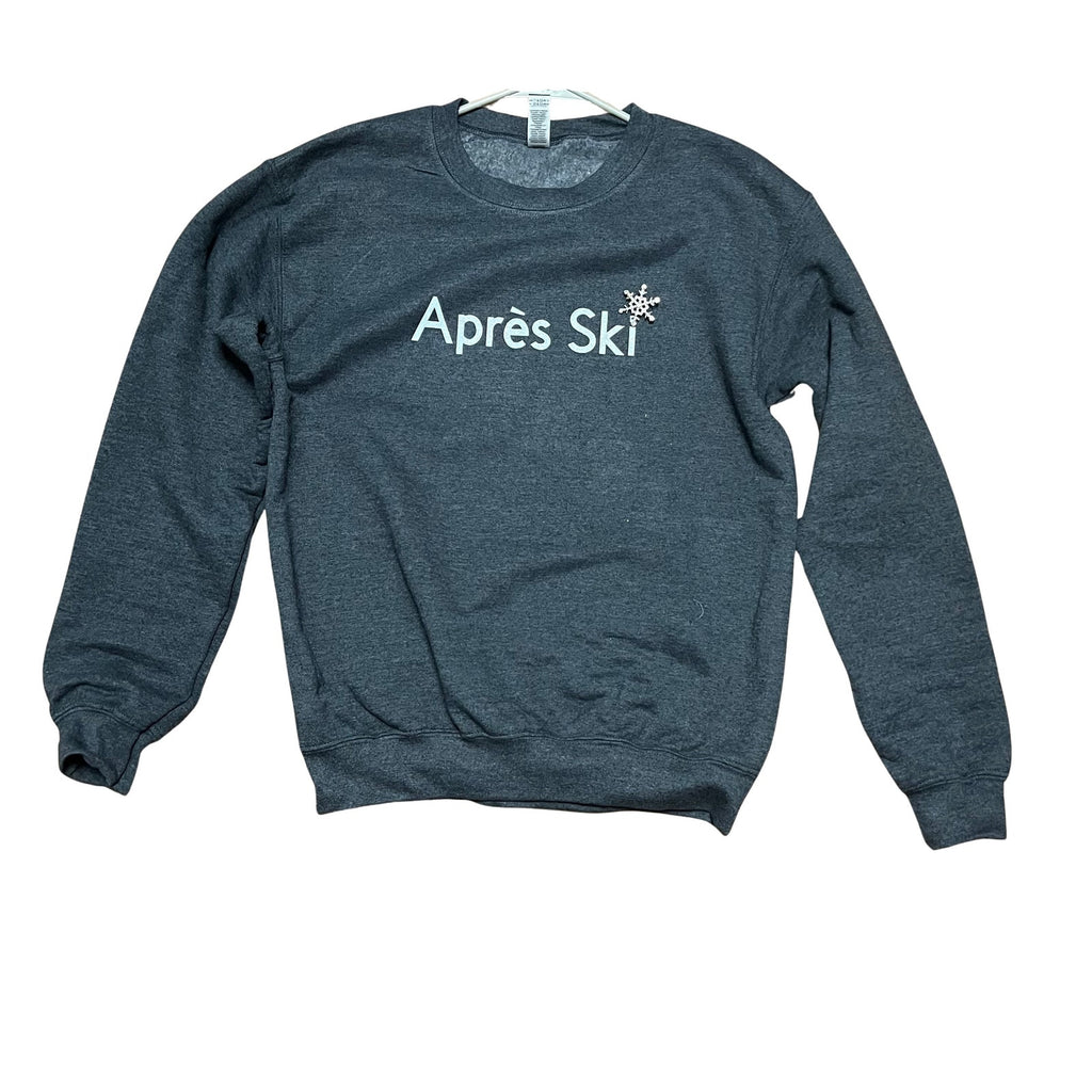 Apres Ski Sweatshirt with Snowflake Brooch