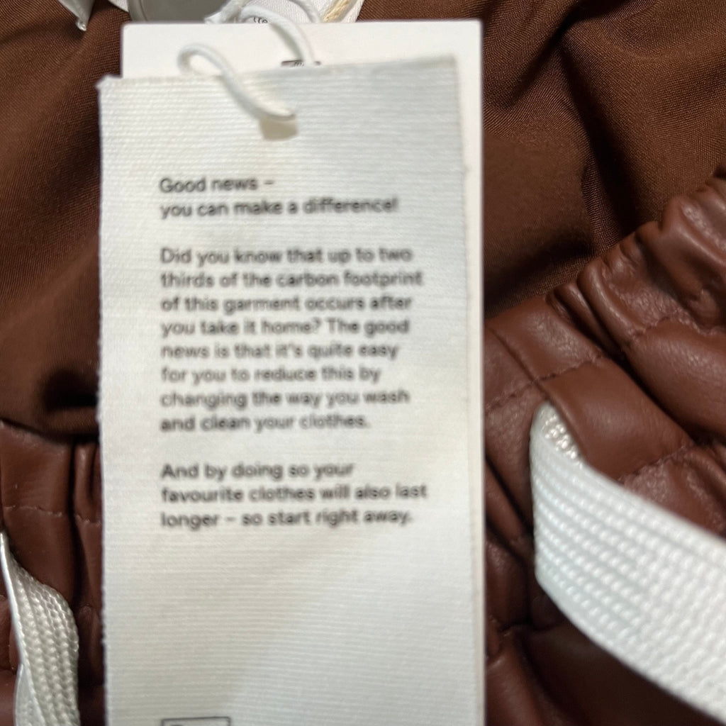 Designer Remix Brown Faux Leather Sustainable Skirt