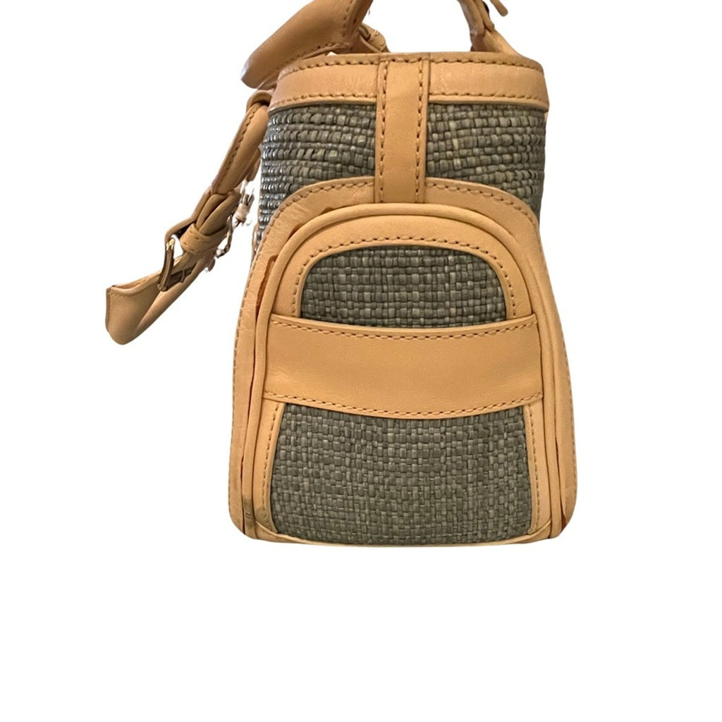 Celine Green Weave Boogie Satchel