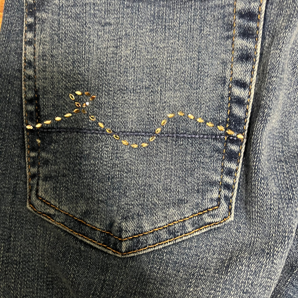 7 For All Mankind Swarovski Skinny Jeans Dark Wash Stretch Denim Size 25 NWT