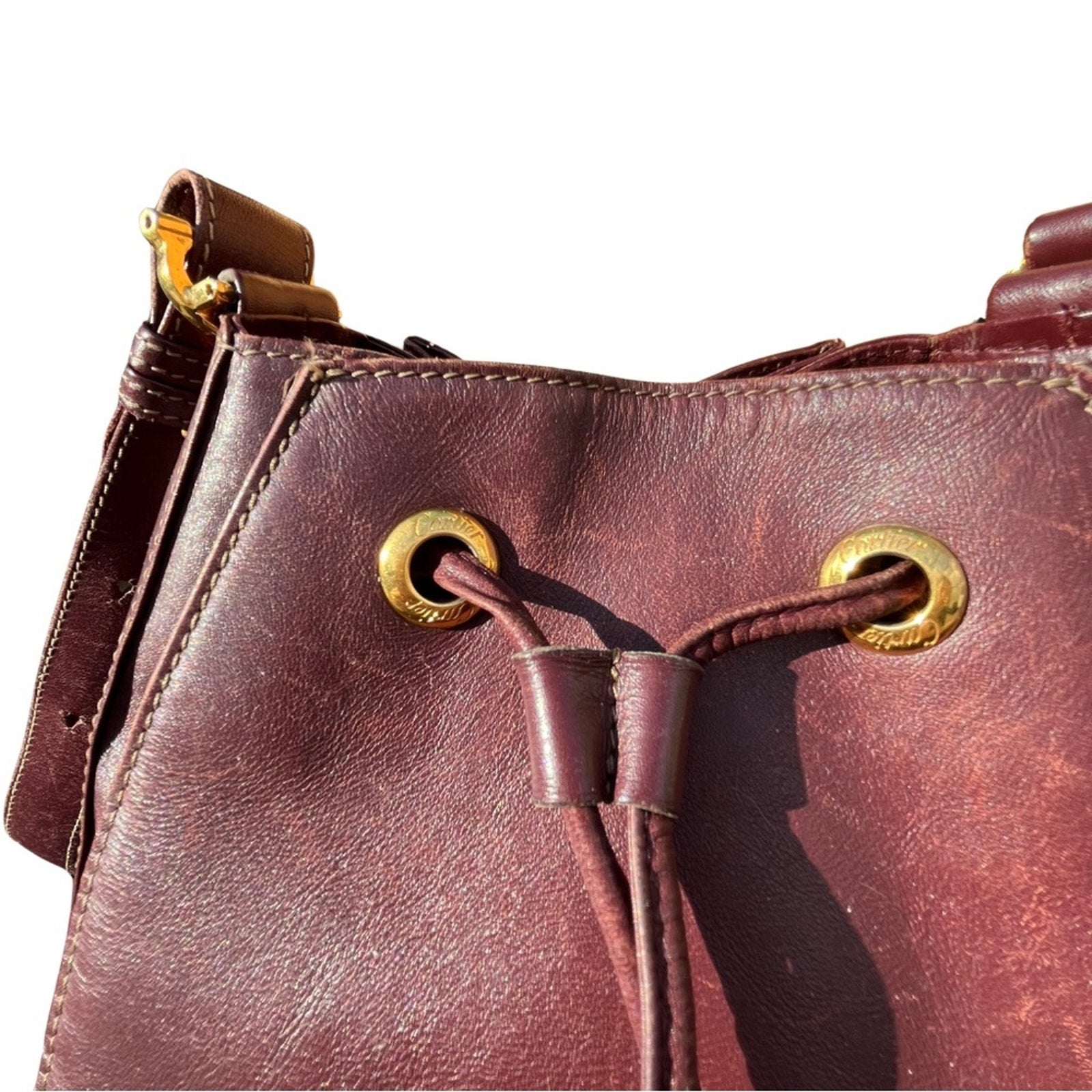 Cartier Seau Leather Bucket Bag