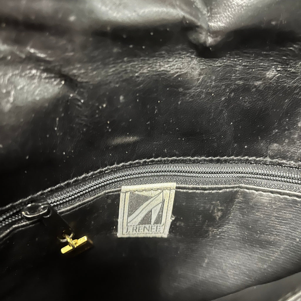J. Renee Black Flower Clutch