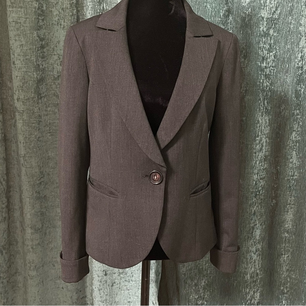 Lafayette 148 New York Grey Blazer Tailored Suit Jacket