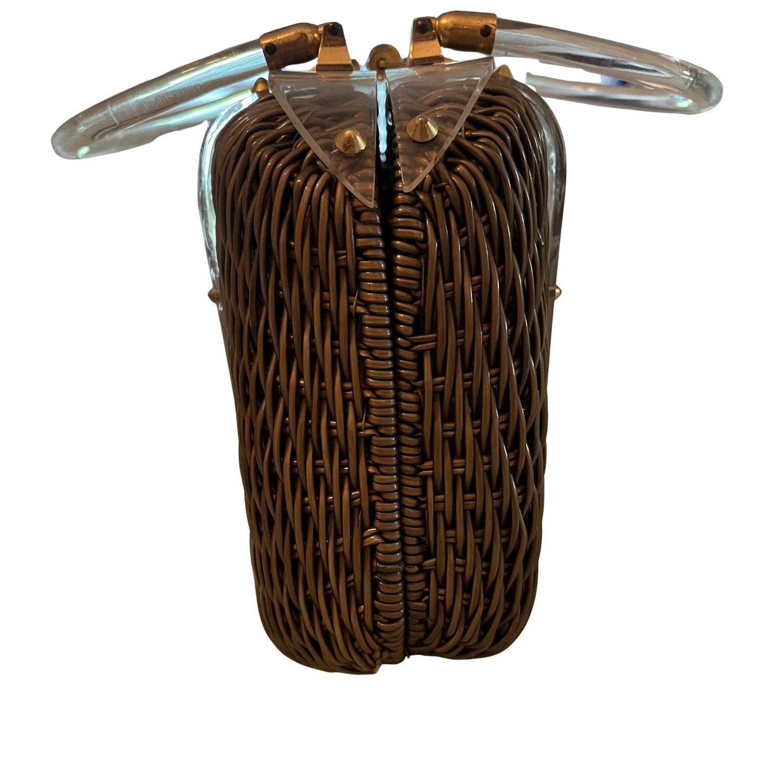 Lucite and Metal Accent Bag