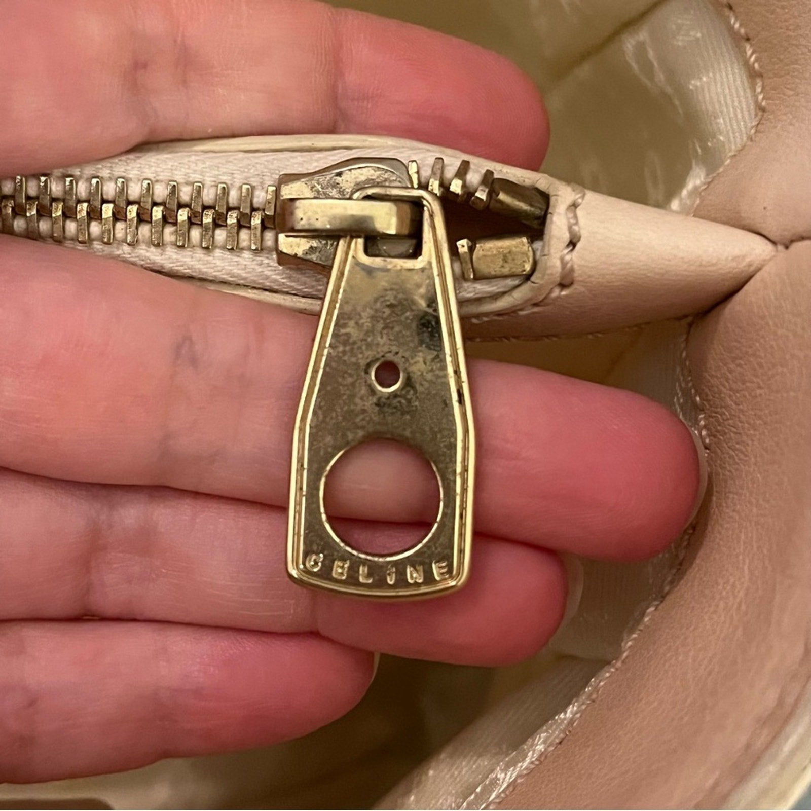 Celine Green Weave Boogie Satchel